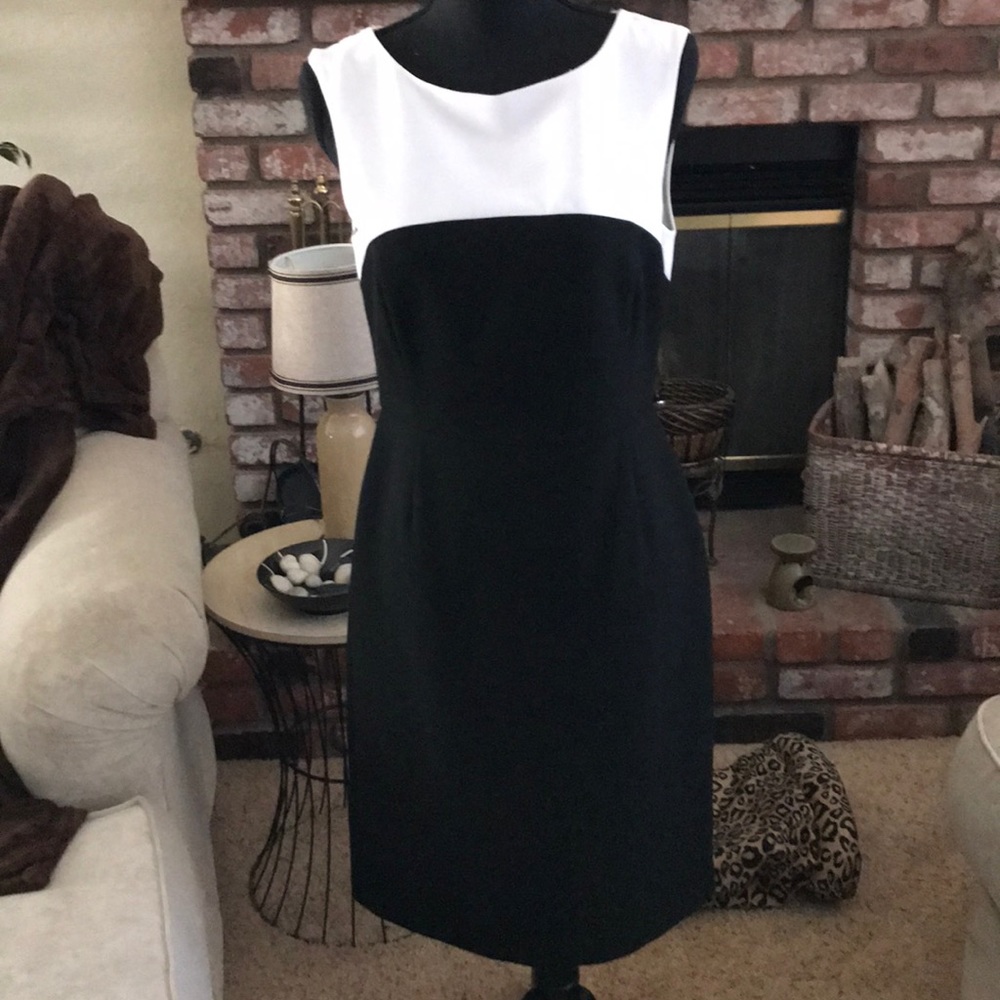Zara Basic White & Black Bodycon Dress - Picture 1 of 5